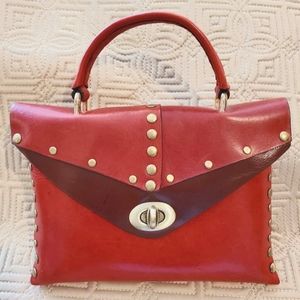 Repurposed real leather custom handmade handbag